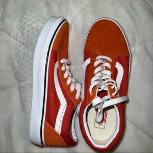 orange old skool vans